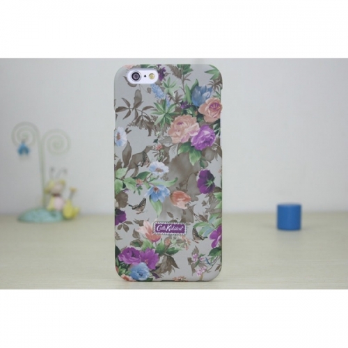 Пластиковый Чехол-накладка Кэт Кидстон для iPhone 6 Цветы на сером
