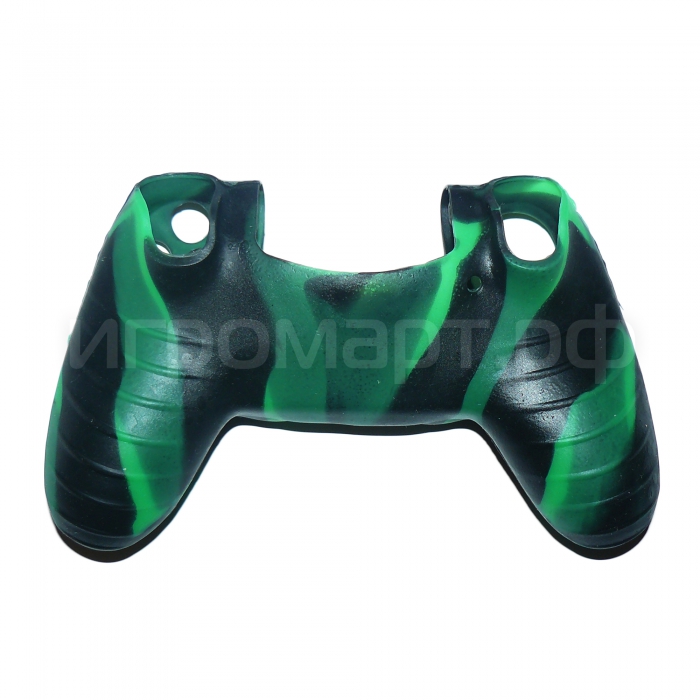 Чехол для Dualshock 4 Silicone Cover Camouflage Green-Black зелено-черный силиконовый (ps4)