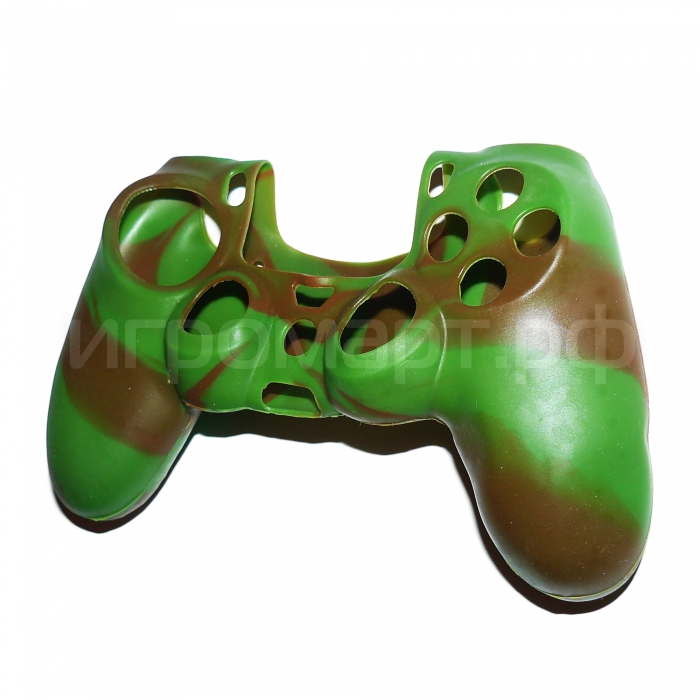 Чехол для Dualshock 4 Silicone Cover Camouflage Green зеленый силиконовый (ps4)