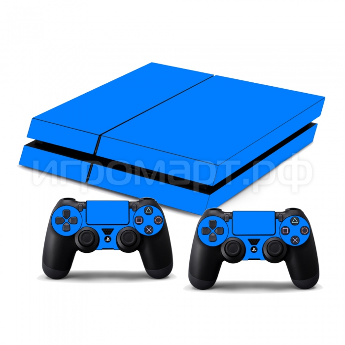 Наклейка на PlayStation 4 Monochrome Blue Синяя (ps4)