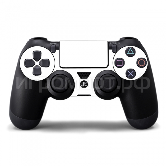 Наклейка на PlayStation 4 Monochrome White Белая (ps4)
