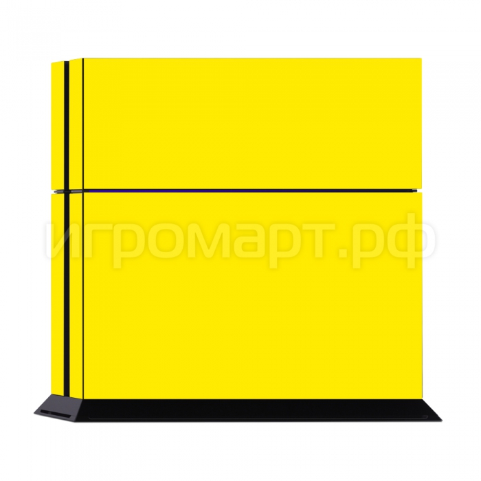Наклейка на PlayStation 4 Monochrome Yellow Желтая (ps4)