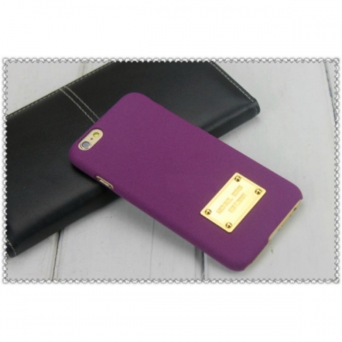 Пластиковый Чехол-накладка софттач Michael Kors для iPhone 6 Фиолетовый