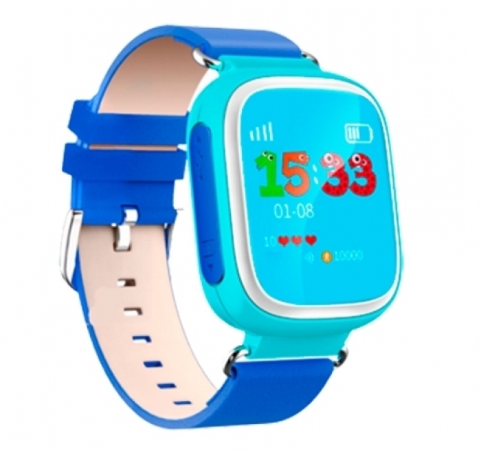 Умные Часы с GPS Smart Watch DIZY Q60s Blue Синие (Цветной Дисплей)