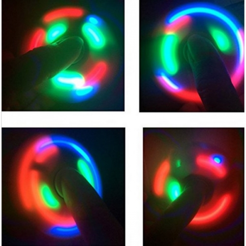Спиннер с LED подсветкой светящийся выпуклая форма (Голубой)
