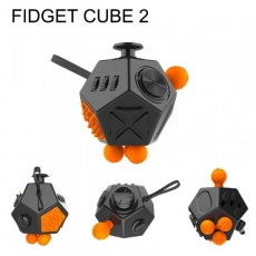 Антистресс кубик Fidget Cube Pro 2.0 12 граней питчер (Черный)