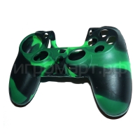 Чехол для Dualshock 4 Silicone Cover Camouflage Green-Black зелено-черный силиконовый (ps4)