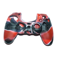 Чехол для Dualshock 4 Silicone Cover Camouflage Red-Black красно-черный силиконовый (ps4)