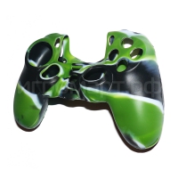 Чехол для Dualshock 4 Silicone Cover Camouflage White-Green-Black Бело-зелено-черный силиконовый (ps4)