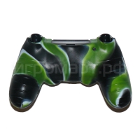 Чехол для Dualshock 4 Silicone Cover Camouflage White-Green-Black Бело-зелено-черный силиконовый (ps4)