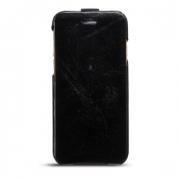 Чехол-флип из натуральной кожи Hoco для iPhone 6 Черный