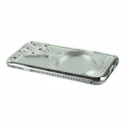 Металлический легкий бампер со стразами Crystal Light на iPhone 6 Серебро