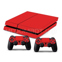 Наклейка на PlayStation 4 Monochrome Red Красная (ps4)