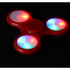 Спиннер с LED подсветкой светящийся плоская форма (Красный)